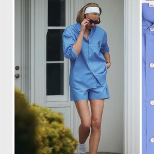 Blue Button-Up Shirt